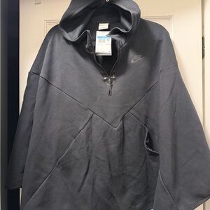 Nike Women's Black Half-Zip poncho Hoodie